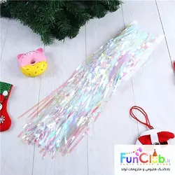 بک دراپ (تزیین پشت میز) 1*2 متر هولوگرافیک کریستال سفید