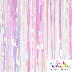 بک دراپ (تزیین پشت میز) 1*2 متر هولوگرافیک کریستال سفید