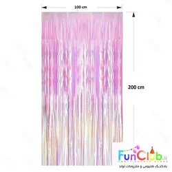 بک دراپ (تزیین پشت میز) 1*2 متر هولوگرافیک کریستال سفید