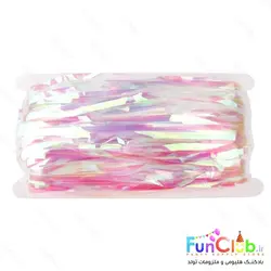 بک دراپ (تزیین پشت میز) 1*2 متر هولوگرافیک کریستال سفید