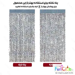 بک دراپ (تزیین پشت میز) 1*2 متر هولوگرافیک کریستال سفید