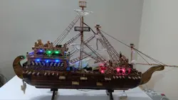 ماکت چوبی برجسته طرح کشتی با سیستم نورپردازی کد 102480
