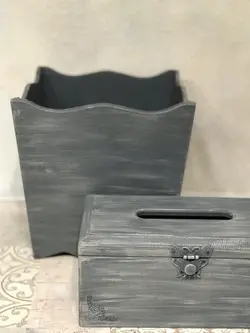 سطل کنار سالنی چوبی پتینه کد 102225