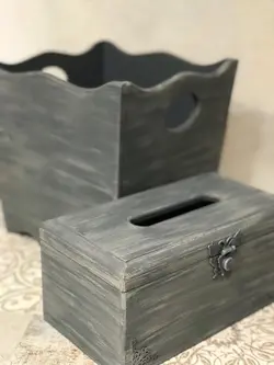 سطل کنار سالنی چوبی پتینه کد 102225