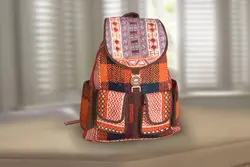 کوله پشتی سنتی ترکیب گلیم و جاجیم کد 102191