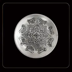 بشقاب قلمزنی مسی قلع شده کد 102074