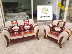 مبل راحتی سنتی با طرح گلیم چهل تکه 7 نفره کد 101795