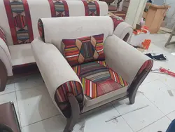 مبل راحتی سنتی با طرح گلیم چهل تکه 7 نفره کد 101794