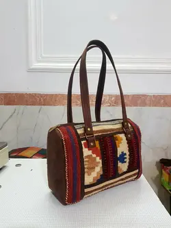 کیف دوشی سنتی تکه دوزی گلیم و جاجیم کد 101720