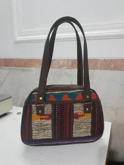 کیف دوشی سنتی تکه دوزی گلیم و جاجیم کد 101719