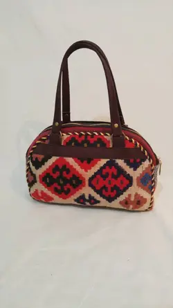 کیف دوشی سنتی تکه دوزی گلیم و جاجیم کد 101719
