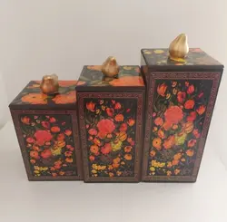 بانکه 3 تایی چوبی رزین کد 102376