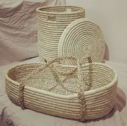 جالباسی استوانه ای حصیری کد 102352