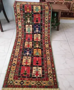 گلیم نخی پشمی شور شده کد 102302