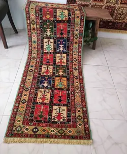 گلیم نخی پشمی شور شده کد 102302