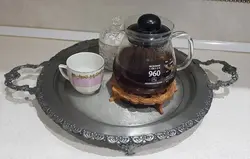 پایه قوری چوبی کد 101608