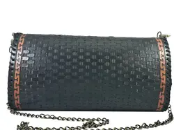 کیف مجلسی دستی چرم زنانه حکاکی شده کد 101463