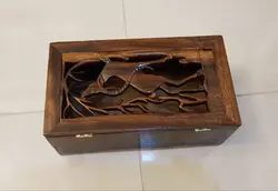 جعبه جواهر مشبک منبت کد 101392