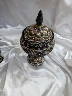 شکلات خوری نقطه کوبی سفالی کد 101414