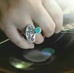 انگشتر نقره با سنگ فیروزه نیشابور اصل کد 101134