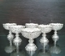 آجیل خوری نقره نما 6 عدد کد 101174