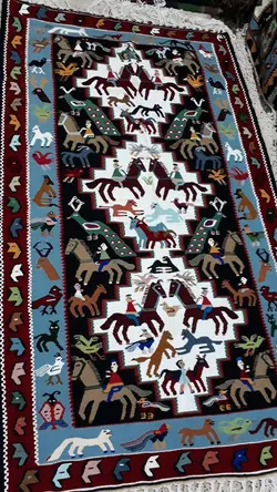 گلیم نخی اکریلیک طرح حیات وحش کد 10771