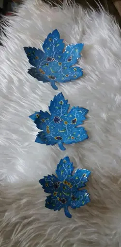 سری سه تایی دیوارکوب طرح برگ میناکاری کد 10373