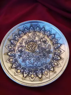 بشقاب قلمزنی برنجی کد 10270