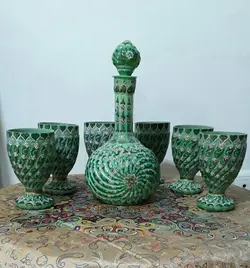 شربت خوری سفالی میناکاری
