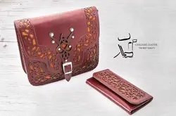 ست کیف دوشی و کیف پول چرمی کد 10119