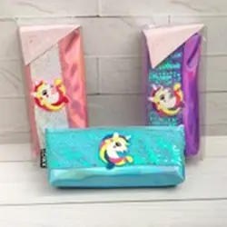 جامدادی پولکی طرح اسب تک شاخ مدل هولگرامی