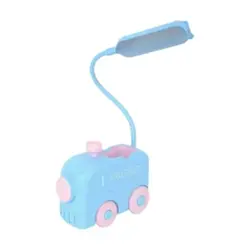 چراغ مطالعه و جا قلمی طرح قطار آبی