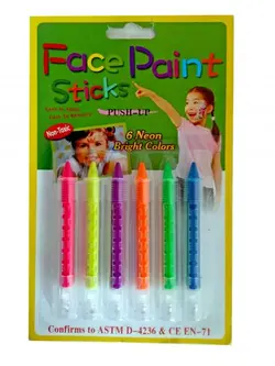 گریم صورت 6 رنگ Face paint stickS