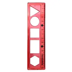 خط کش ژله ای 15 سانت تحریران مدل شابلون دار