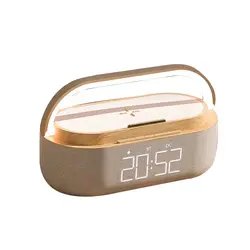 مشخصات، قیمت و خرید اینترنتی شارژر وایرلس و اسپيکر بلوتوثی کلوشر مدل Colsur 15W Wireless Charger Charging Station-Bluetooth Speaker-Alarm Clock LED Light