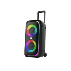 مشخصات، قیمت و خرید اینترنتی اسپيکر بلوتوثی پرودو مدل Porodo Soundtec 640W Party Speaker with Trolley PD-BASHX-BK