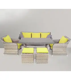 ست مبلمان باغ چین مدل سوفارست کرم طوسی