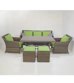 ست مبلمان 7 نفره سوفارست قهوه‌ای باغ چین