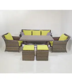 ست مبلمان 7 نفره سوفارست قهوه‌ای باغ چین