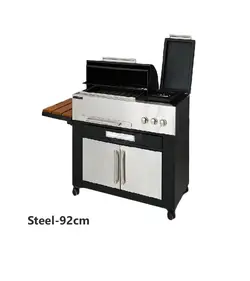 باربیکیو گازی ذغالی باغ چین مدل 92 سانت استیل