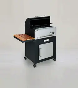 باربیکیو گازی ذغالی باغ چین مدل 62 سانت استیل