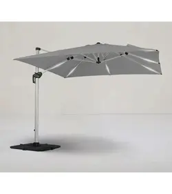 چتر پایه کنار مربعی LED دار باغ چین مدل آماندا