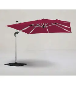 چتر پایه کنار مربعی LED دار باغ چین مدل آماندا