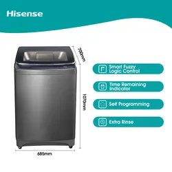 ماشین لباسشویی 18 کیلویی هایسنس مدل WTY1802T