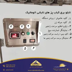 کباب پز تابشی اتوماتیک برلیان عریض - 1200 سیخ در ساعت