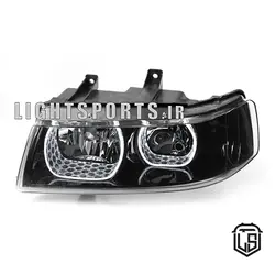 چراغ جلو اسپرت سمند طرح گلسU سفید+ هدلایت d5