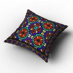 کوسن مخملی طرح گره چینی