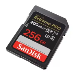 کارت حافظه اس دی 256 گیگ با سرعت 200 مگابایت برند سندیسک SanDisk SD 256GB Extreme PRO200MB