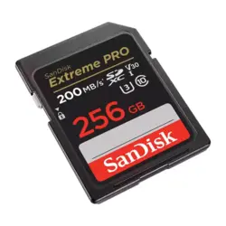 کارت حافظه اس دی 256 گیگ با سرعت 200 مگابایت برند سندیسک SanDisk SD 256GB Extreme PRO200MB
