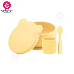 سرویس غذاخوری چهار تیکه سیلیکونی مینیک‌ای‌ای (minikoioi)